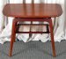 Teak End Table, Lower Shelf w/Woven Cane (1 of 5)