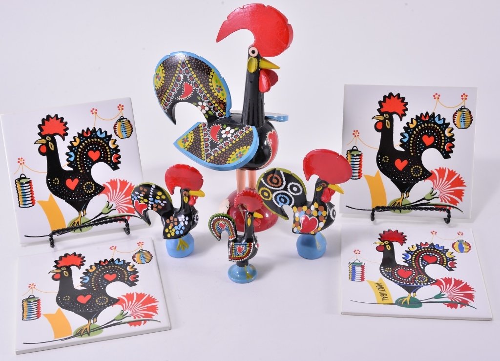 Vintage Portuguese Ceramic Roosters & Tiles (1 of 3)