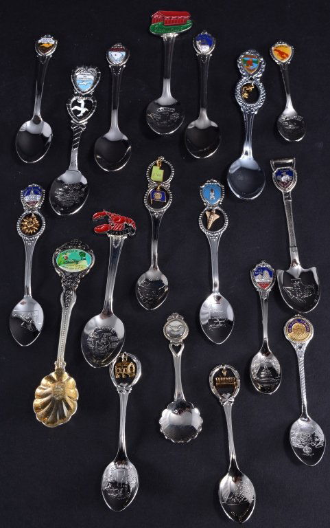 18 State & Town Souvenir Spoons (1 of 1)