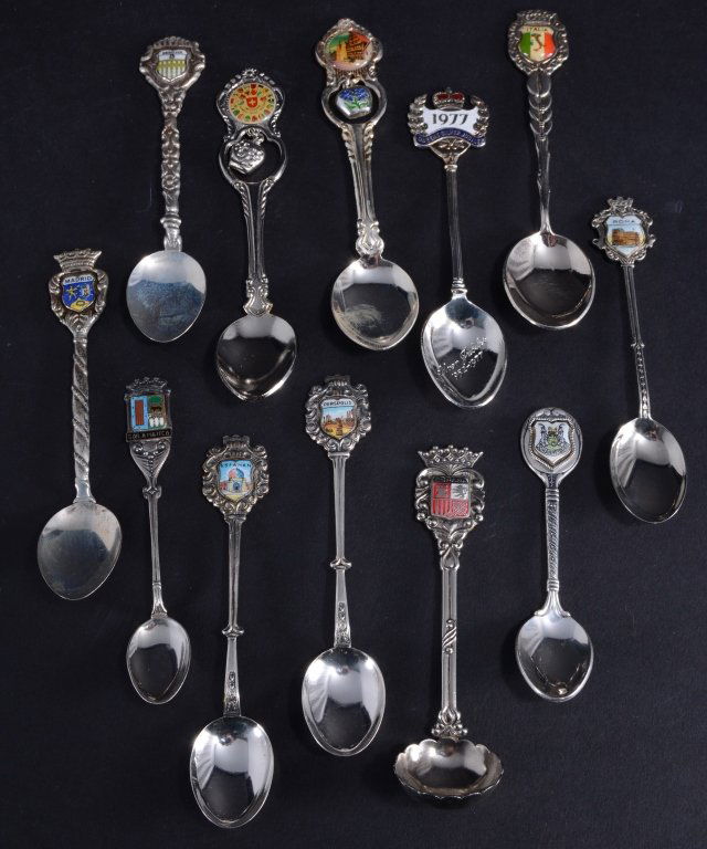 Twelve Souvenir Spoons from Around the World (1 of 3)