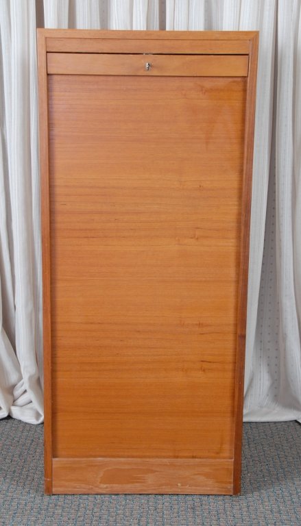 Vintage 11-Drawer Teak Music Stand w/Roll Closure (1 of 2)