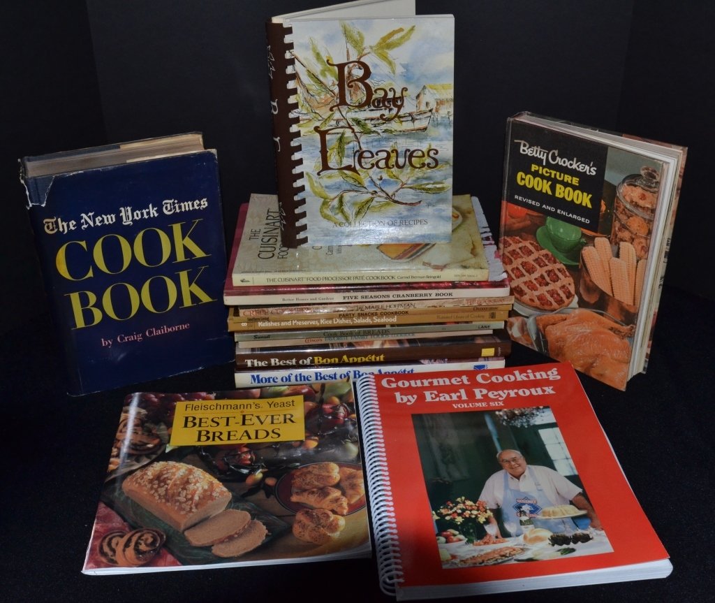 Gourmet Cookbooks Plus: Earl Peyroux's Gourmet Cooking, More of Best of Bon Appetite, Five Seasons Cranberry Cookbook and more.