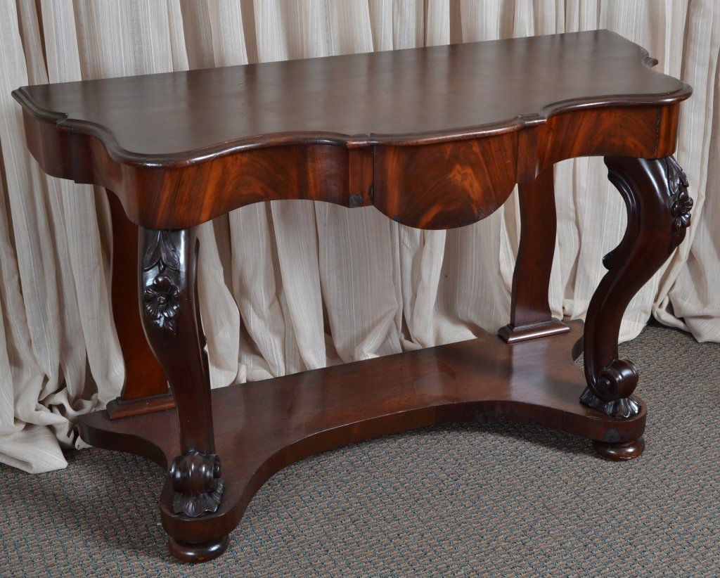 Antique Mahogany Entry Table (1 of 3)