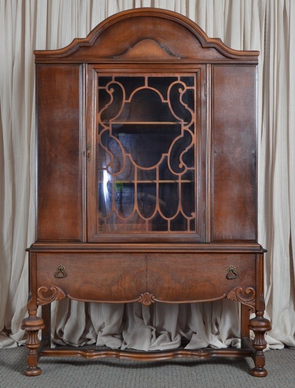 Vintage China Cabinet w/Applied Decoration (1 of 2)