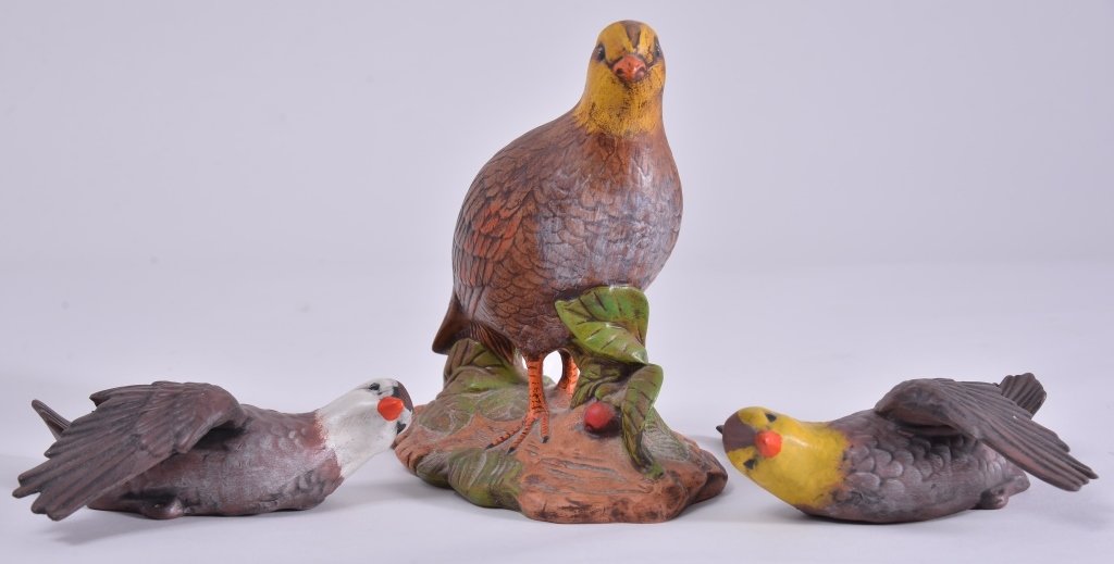 Ceramic Quail and Bird Figures (1 of 2)