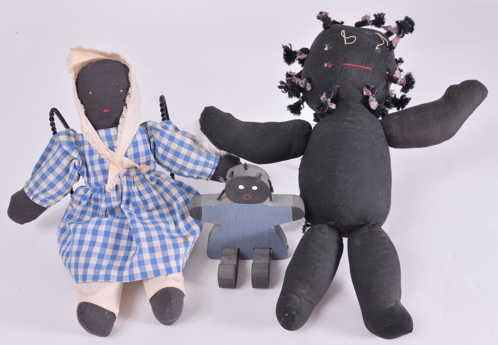 Trio Handmade Black Dolls (1 of 1)