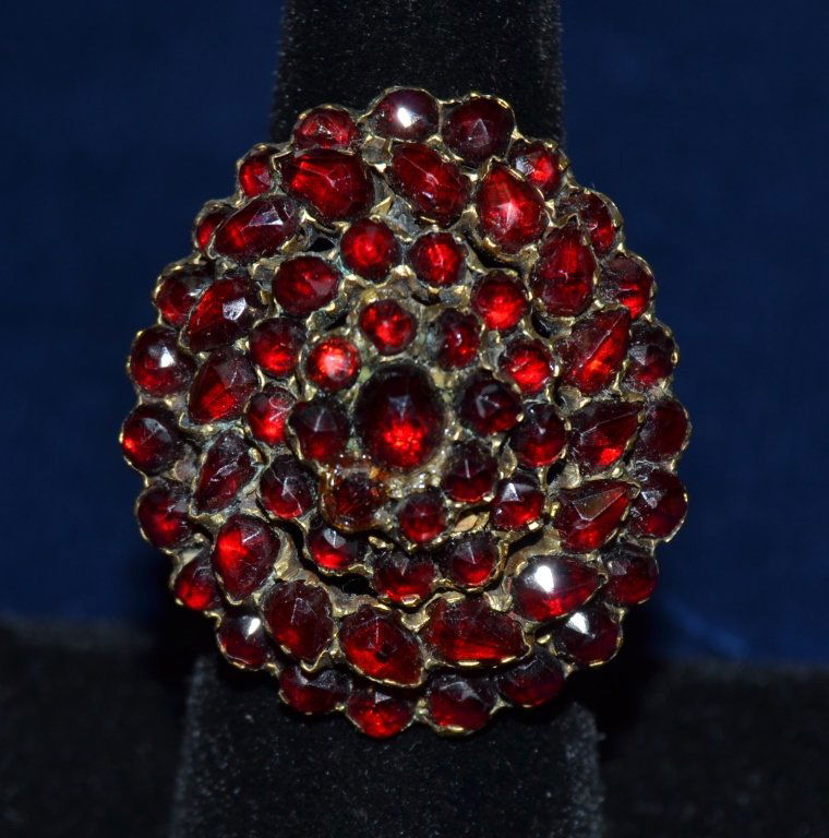 14K Bohemian Garnet Dome Ring (1 of 2)