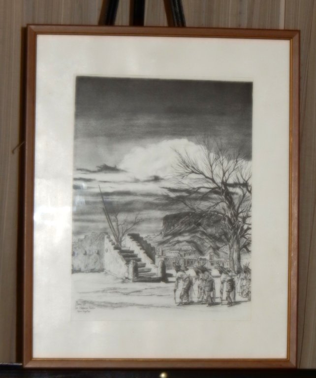San lldefonso Pueblo Print w/Tewa Deer Dancers (1 of 3)
