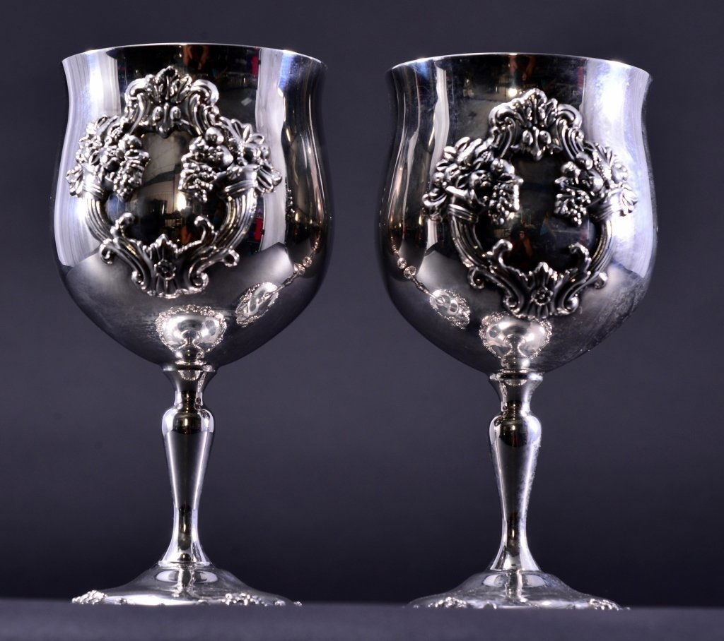 2 Reed & Barton Silverplated King Francis Goblets (1 of 3)