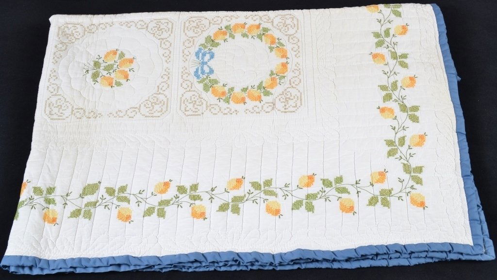 Vintage Floral Hand & Machine Quilt (1 of 4)