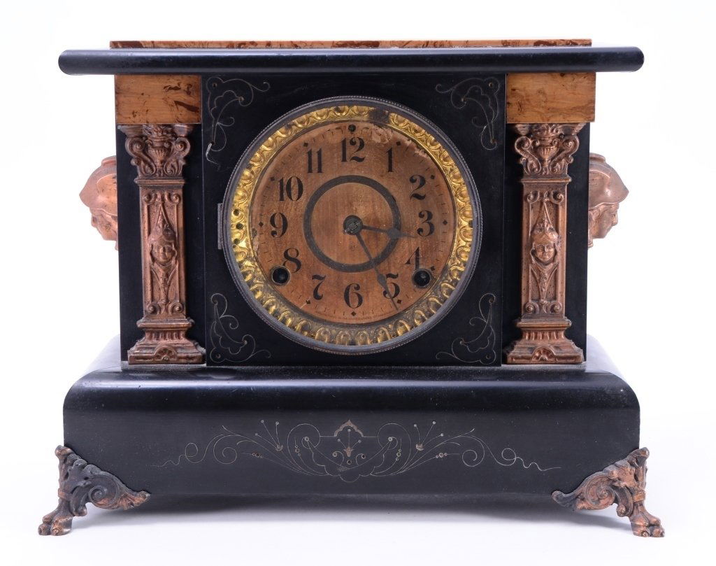 Vintage Black Seth Thomas Mantle Clock (1 of 3)