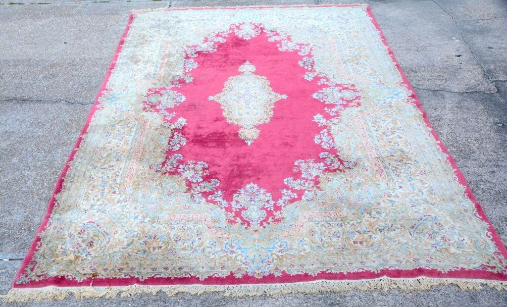 Large Room Size Kerman Rug from Iran, 1980s (1 of 8)