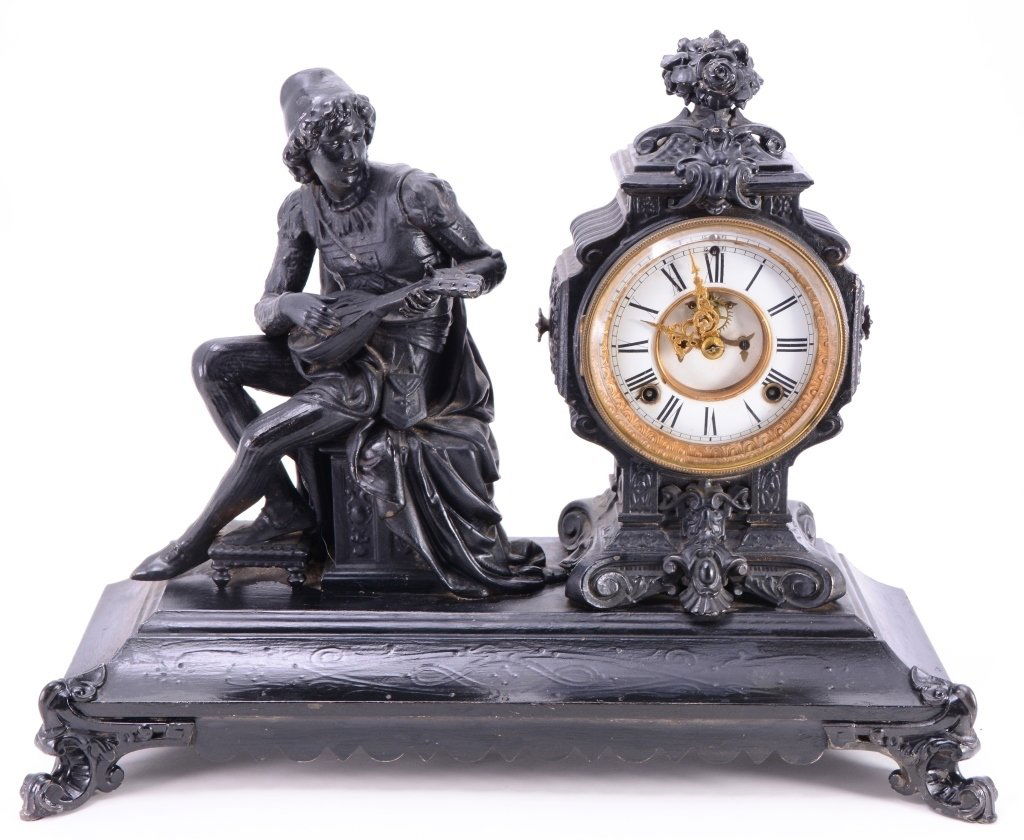 Ansonia Black Mantle Clock (1 of 5)