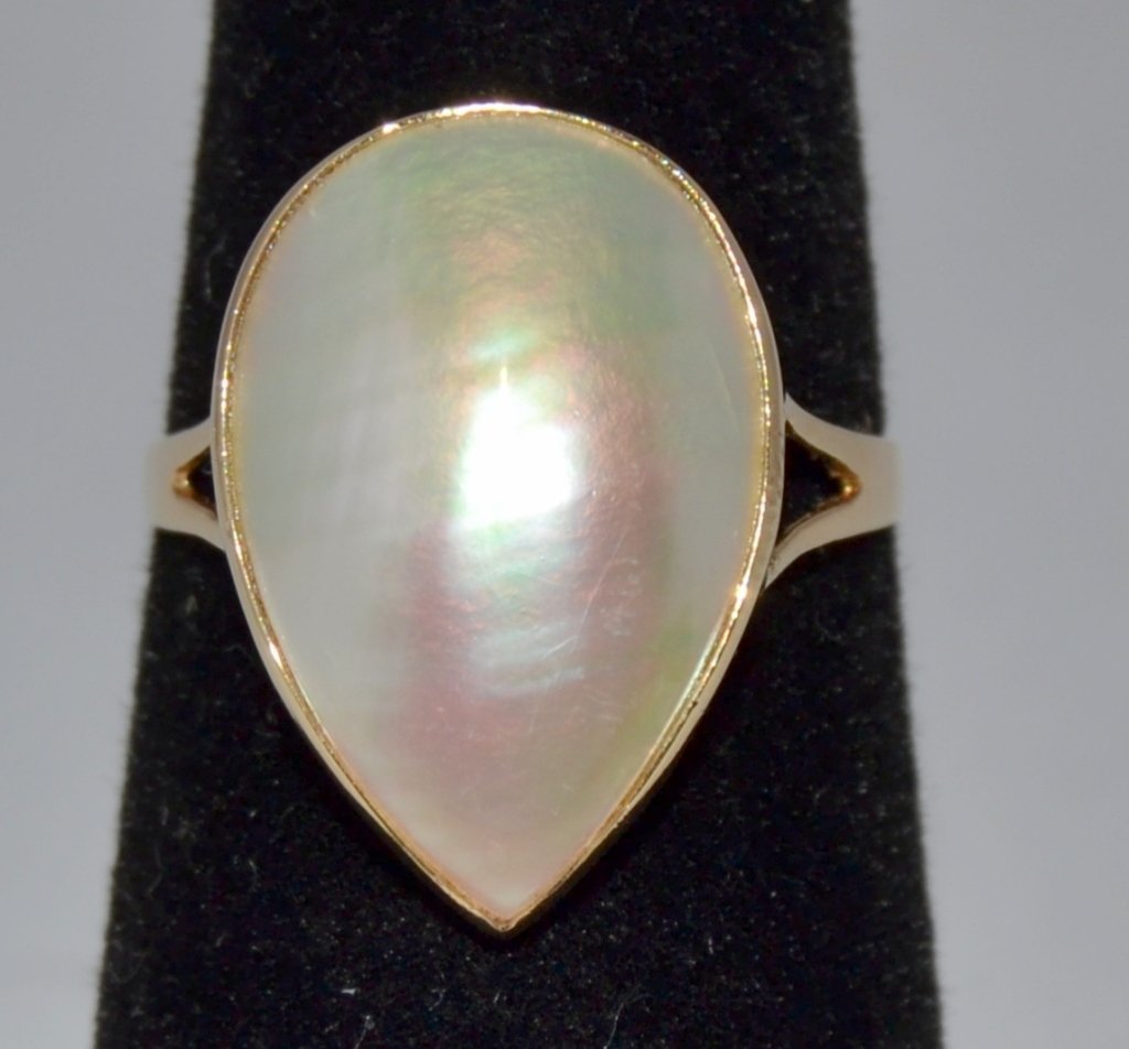 Ladies 14K Yellow Gold Pearl Ring (1 of 4)