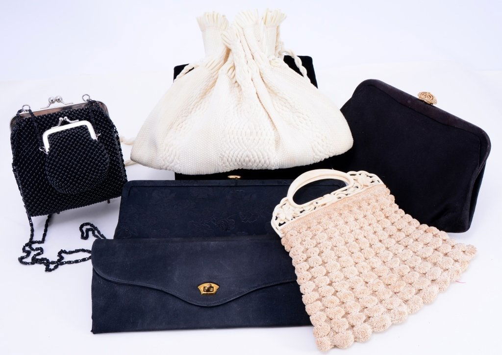 Vintage Ladies Black & White Purses & Evening Bags (1 of 2)
