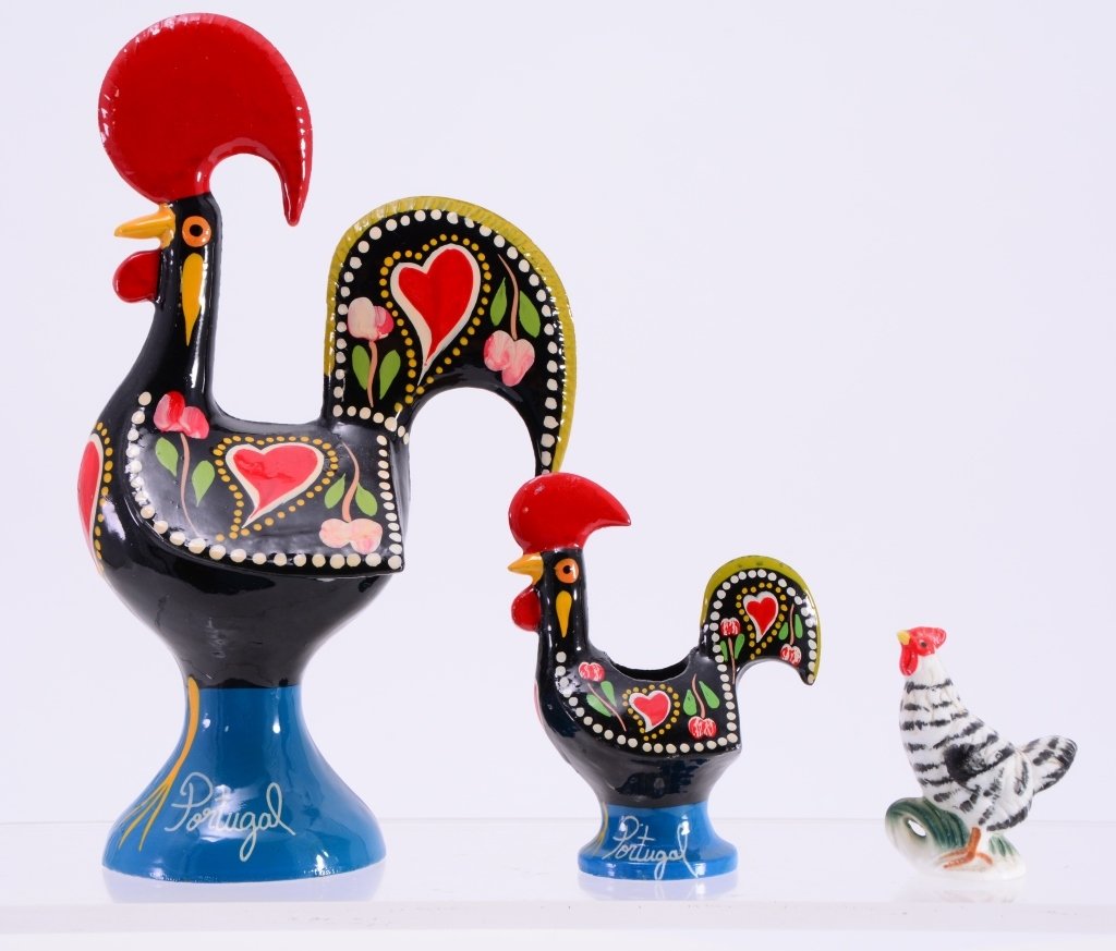 Ceramic Rooster Lot, Three Pieces (1 of 2)