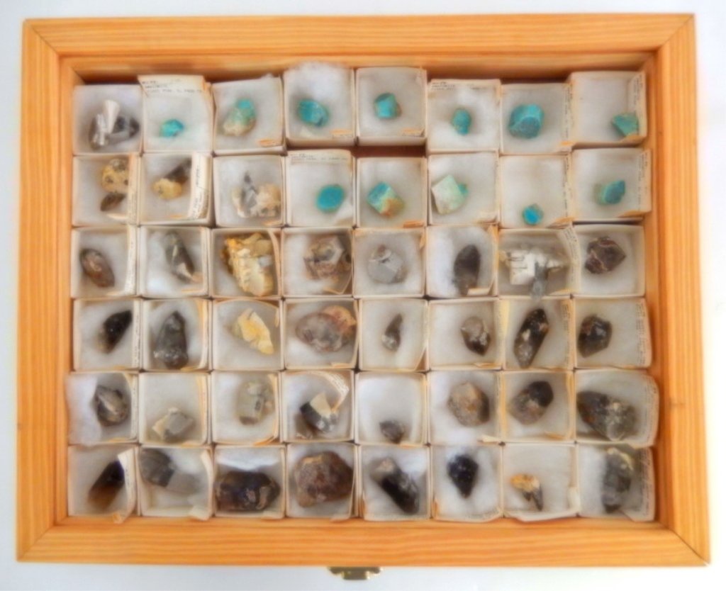 Display w/48 Amazonite & Smoky Quartz Specimens (1 of 1)