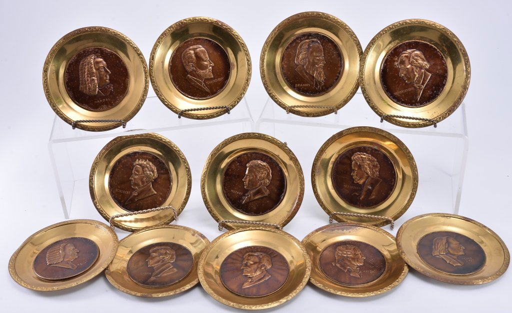 12 Brass Composer Display Plates (1 of 5)