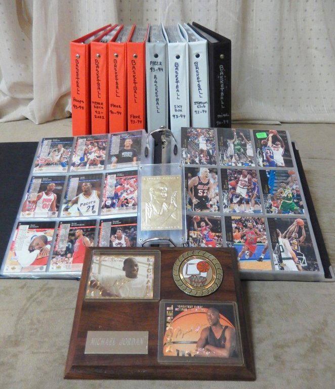 9 Binders Basketball Cards Spanning 1986-1996 (1 of 10)