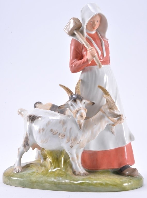 Royal Copenhagen Girl With Goats 694 (1 of 4)