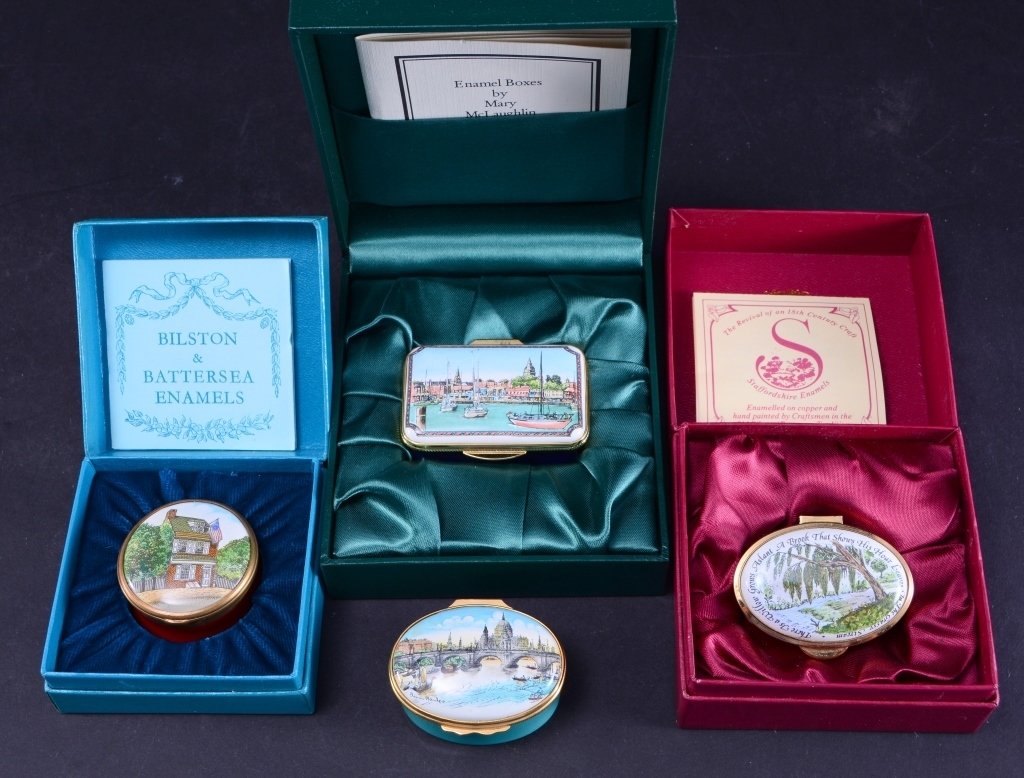 4 Enamel Boxes Inc. Halcyon and More (1 of 5)