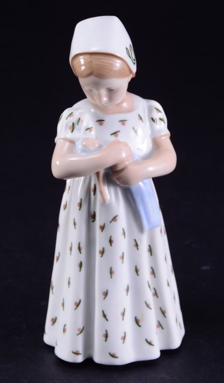 Bing & Grondahl Girl & Doll 1721: 7.5" tall.