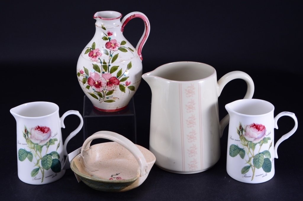 Ceramic Pitchers & Basket (1 of 5)
