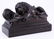Carved Solid Mahogany Lion Bookends - 5