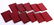 11 Red Volumes Little Leather Library - 3
