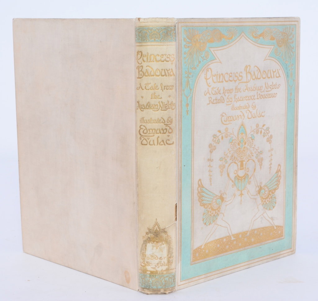 Princess Badoura by Housman: A Tale from Arabian Nights, illus. Edmund Dulac, tipped-in color plates, G-VG, some spine wear.