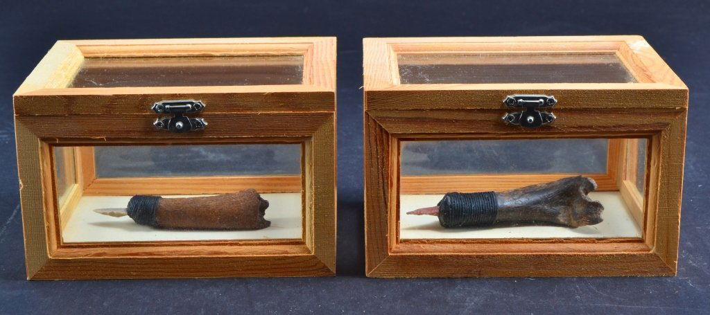 Two Knives in Wooden Display Boxes (1 of 3)