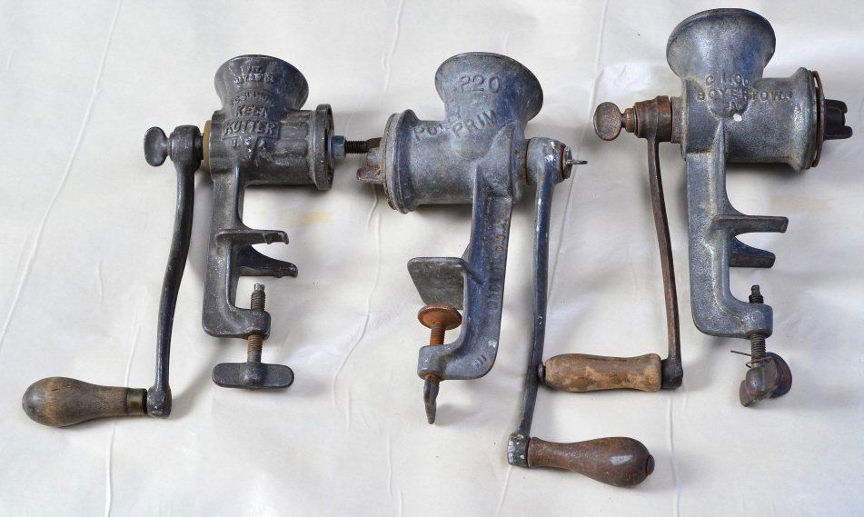 Three Vintage Kitchen Meat Grinders (1 of 4)