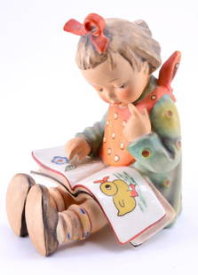 Hummel Book Worm 3, TMK 3, Girl: 5 1/2 " tall.