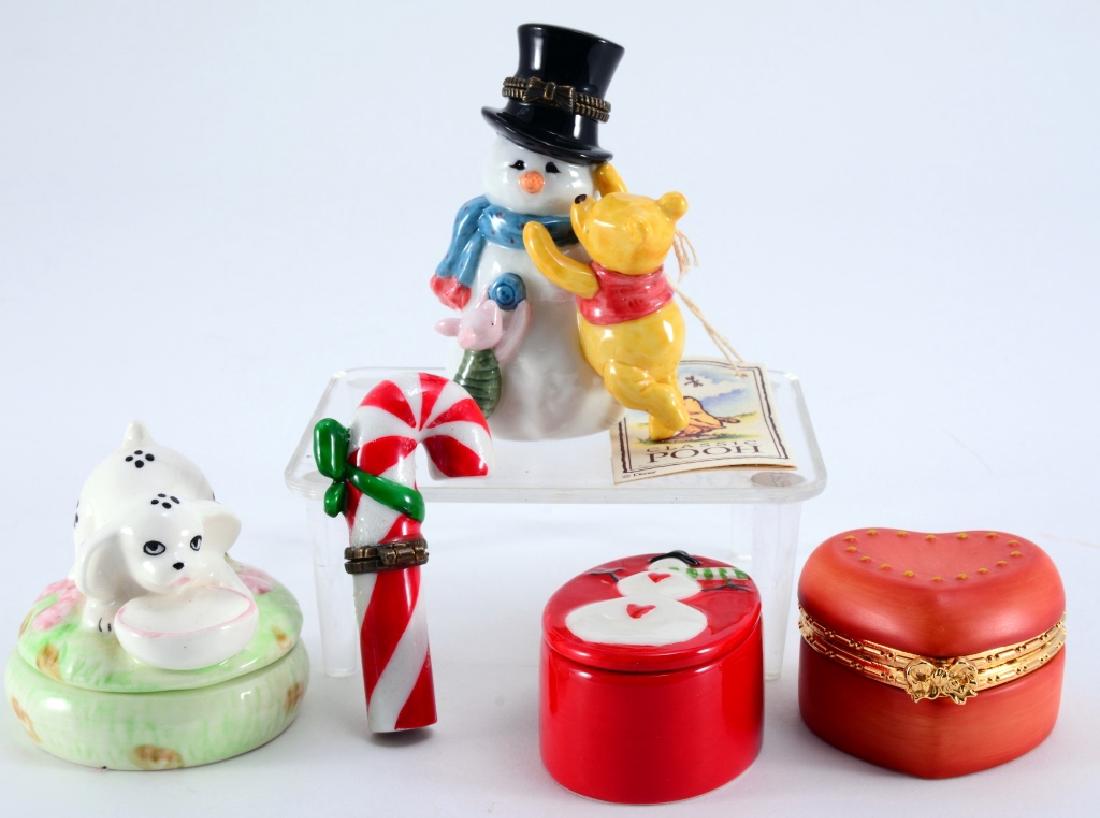 4 Whimsical Ceramic Trinket Boxes (1 of 10)