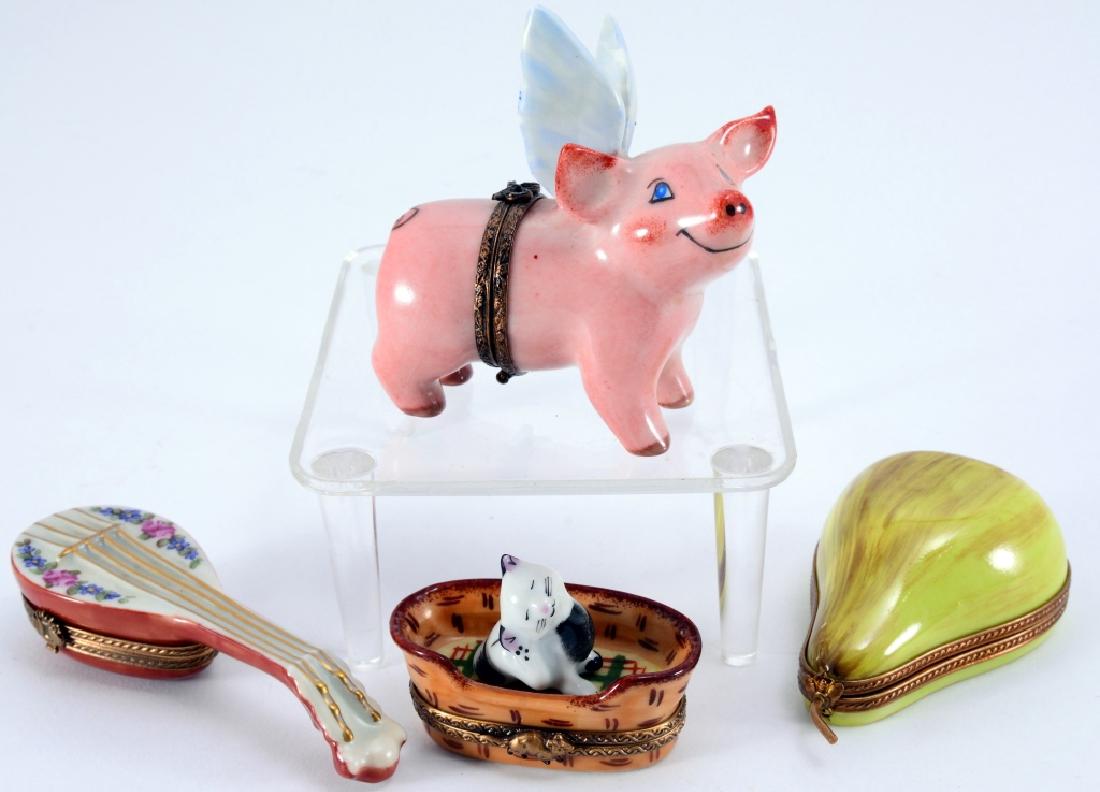 4 Limoges Enamel Trinket Boxes (1 of 9)