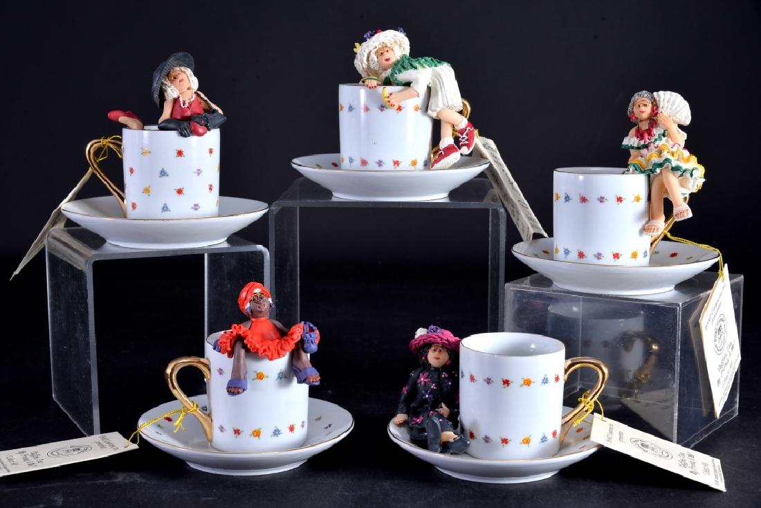 5 Best Friends Tea Cups w/Composite Ladies (1 of 5)