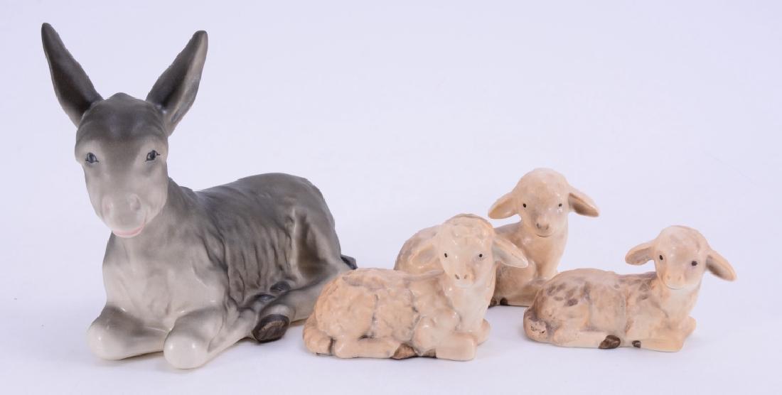 Hummel Resting Donkey and Three Sheep (1 of 5)