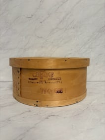 1986 Vermont CABOT Wooden Cheese Wheel Box