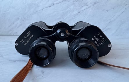 Telesar Coated Optics 7Ã—50 Binoculars with Leather Case