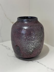Delightful Modern Organic Oxblood Studio Pottery Vase