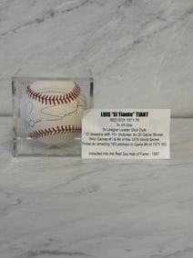 Luis El Tiante Tiant Red Sox Autographed Baseball