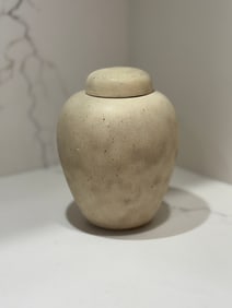 Delicate Artisan-Made Lidded Ginger Jar