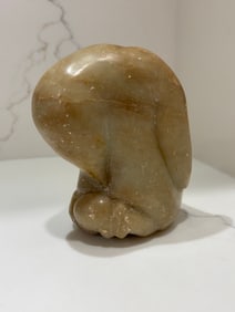 Penguin stone sculpture