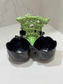 Eye-catching Shawnee Pottery Ivy Trellis Condiment Server