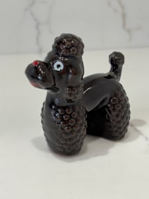 1950's Japanese Red Ware Ceramic Poodle Figurine