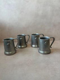 Set of Four Vintage Wilton Armetale Liberty Bell Pewter Tankards