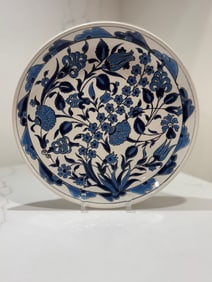 Classic Blue and White Wall Plate 9.5"; Rodos, Greece