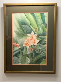 Original Watercolor of Plumeria