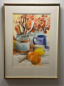 Original Watercolor Still Life Signed by the Artist