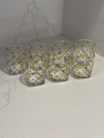 Set of 7 Limoncello Lowball Glass Tumblers
